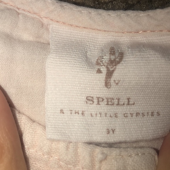 SPELL & The Little Gypsies Ava Botanically Dyed Cotton Sleeveless Dress Rose 3Y - Picture 8 of 9